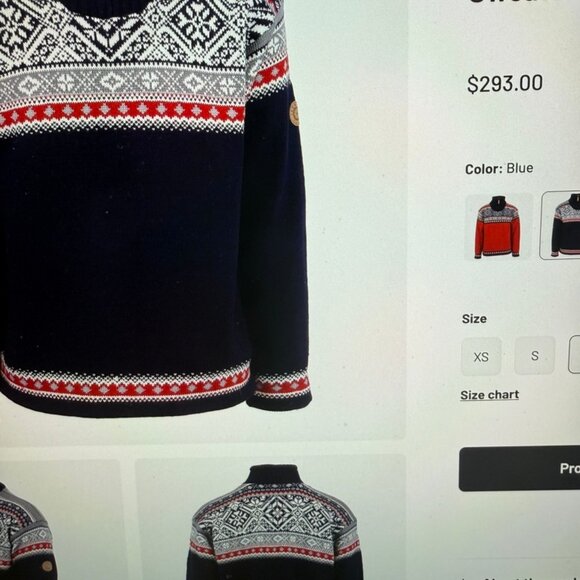 ICEWEAR NEWLined 100% Worsted Icelandic Wool Bergen Nordic Sweater, Med. RT $293 - Picture 7 of 10